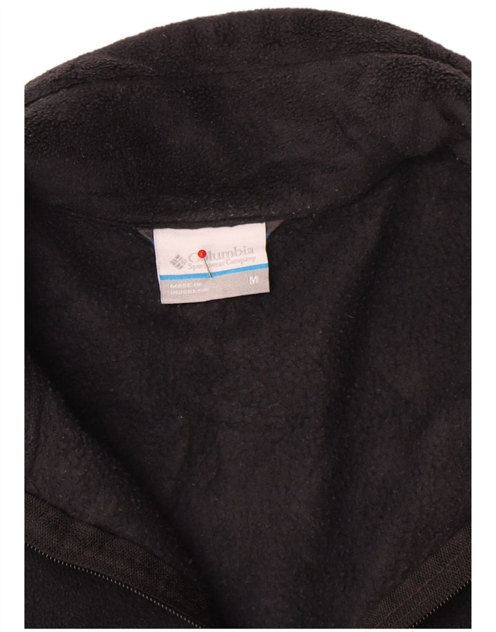 Columbia Mens Fleece Jacket UK 38 Medium Black Polyester