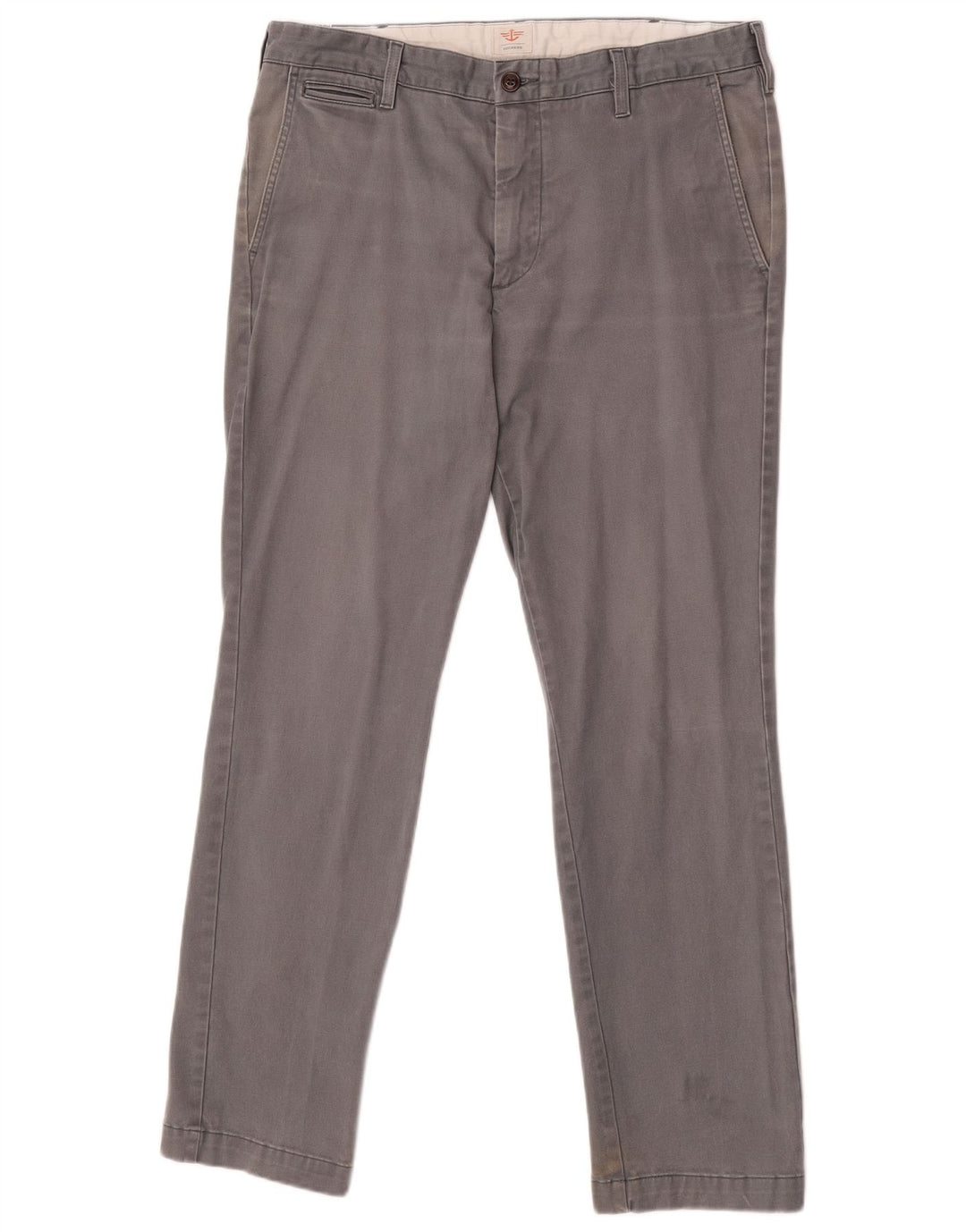 Dockers Mens Slim Casual Trousers W36 L30 Grey Cotton