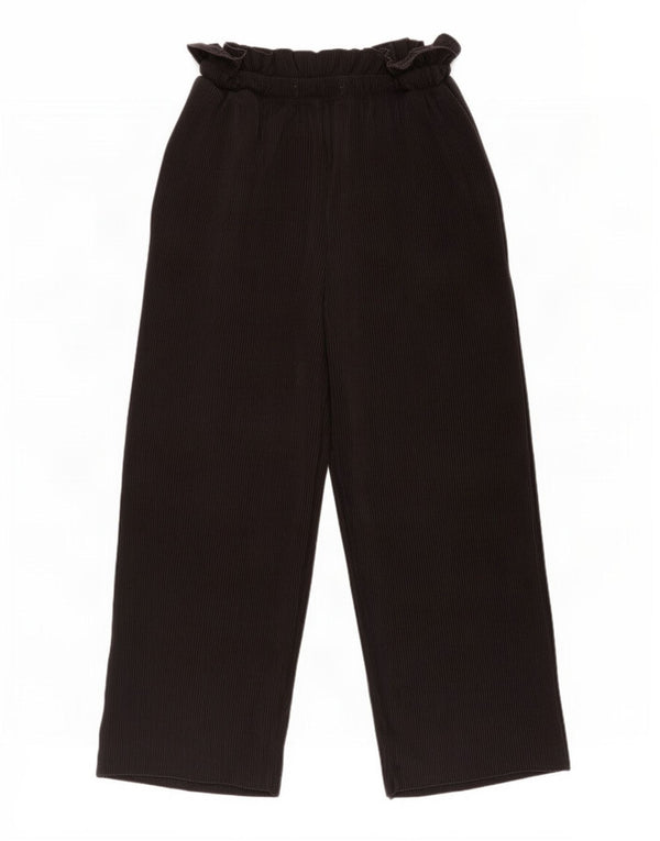 Topshop Womens Wide Leg Trousers UK 6 XS W24 L24 Black