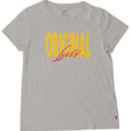 Levi's Womens Graphic T-Shirt Top UK 12 Medium Blue Cotton