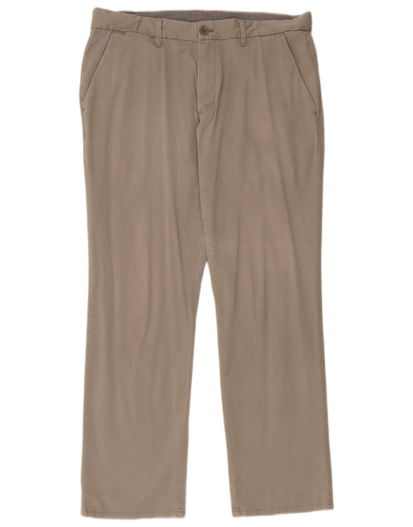 Calvin Klein Mens Straight Chino Trousers W36 L32 Grey