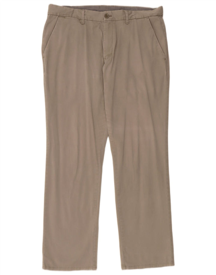 Calvin Klein Mens Straight Chino Trousers W36 L32 Grey