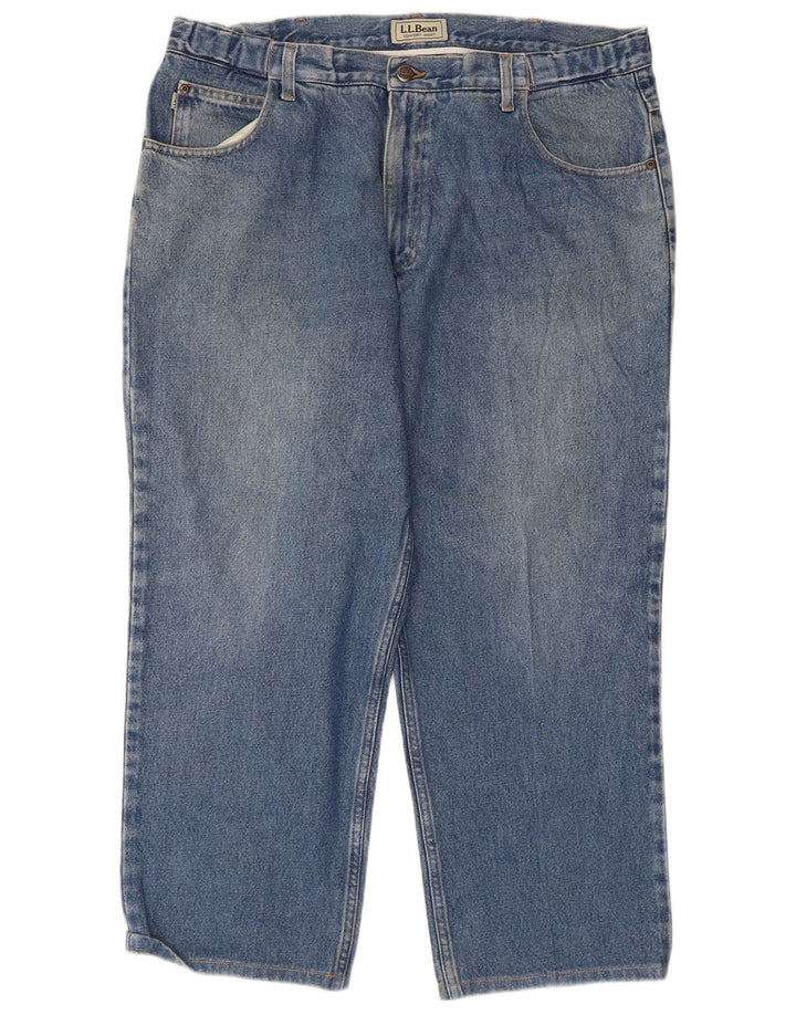 L.L.Bean Mens Straight Jeans W38 L29 Blue Cotton