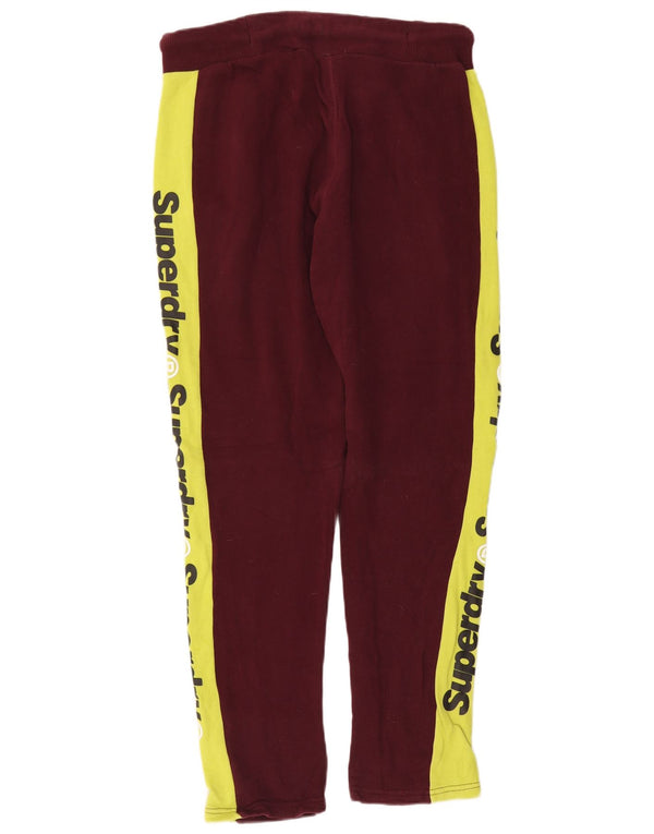 Superdry Mens Graphic Tracksuit Trousers Medium Burgundy Colourblock