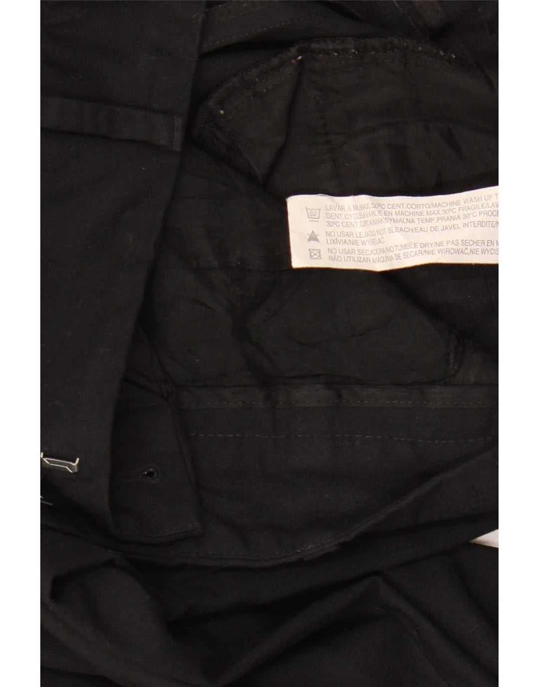 Zara Womens Bootcut Chino Trousers EU 38 Small W28 L32 Black Polyester