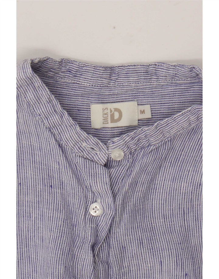 Dack's Womens Shirt UK 14 Medium Blue Pinstripe