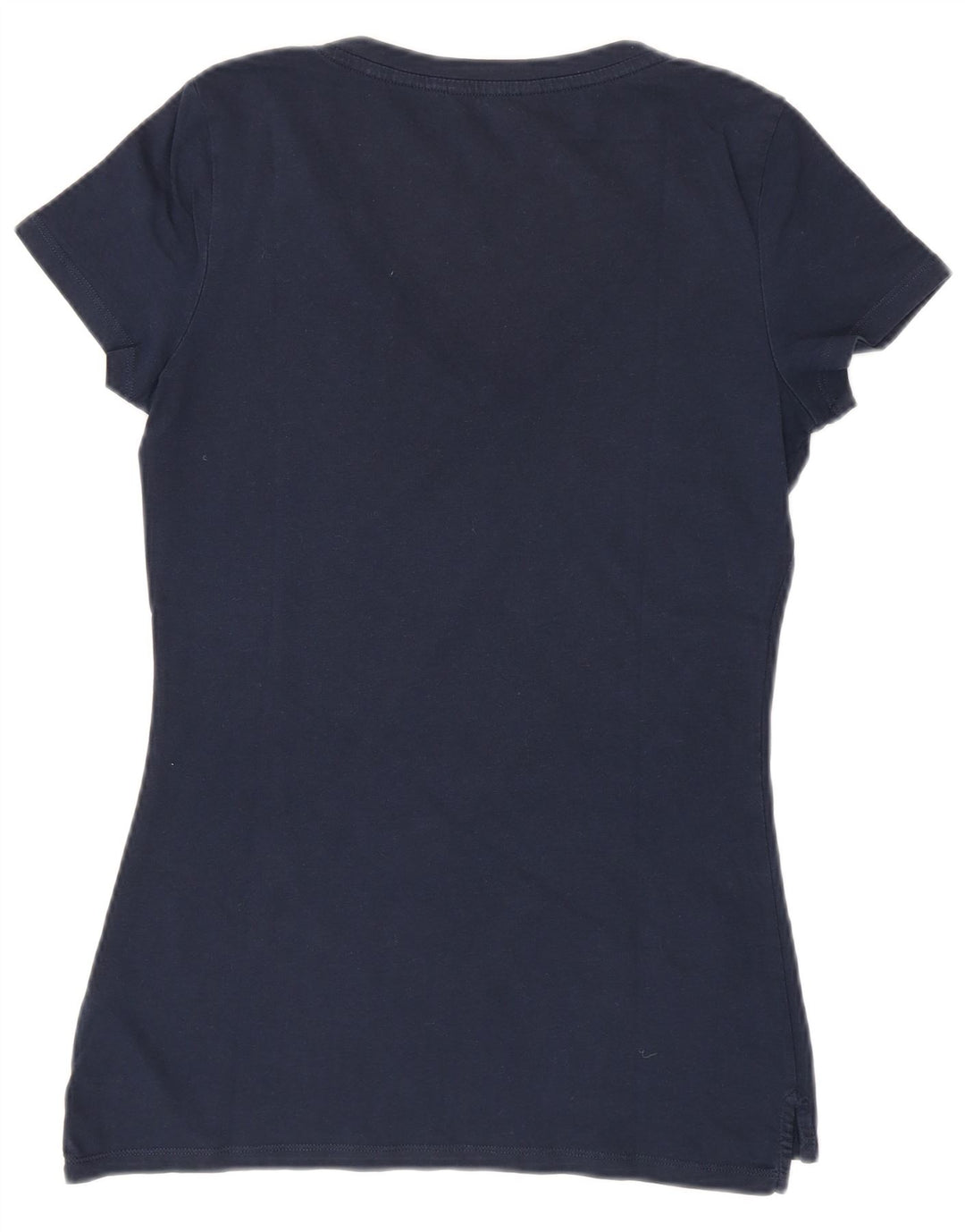 TOMMY HILFIGER Womens T-Shirt Top UK 12 Medium Navy Blue Cotton
