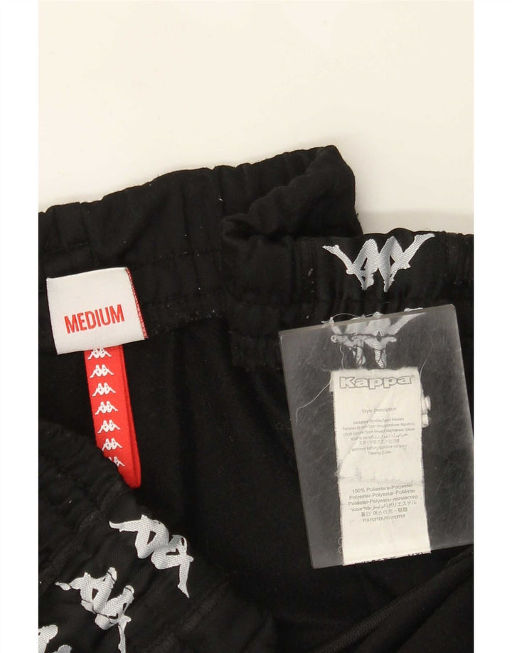 Kappa Mens Graphic Tracksuit Trousers Joggers Medium Black Polyester
