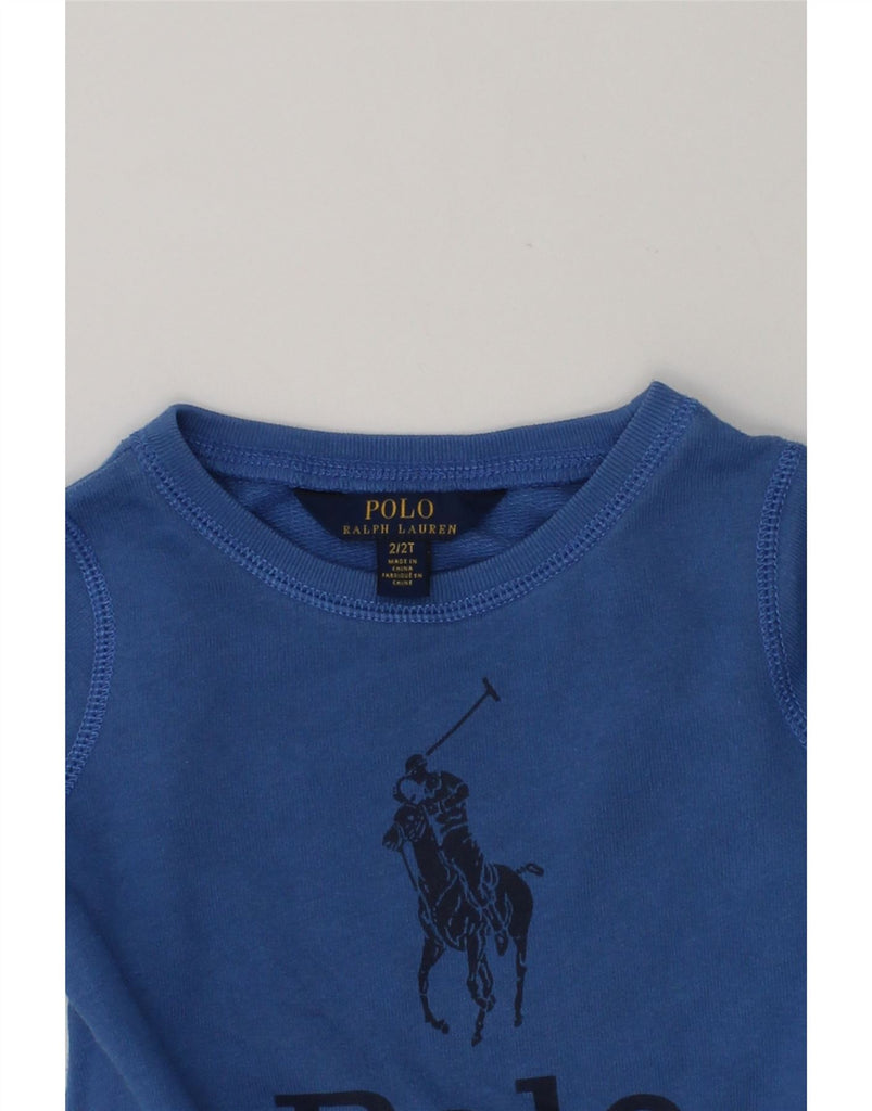 POLO RALPH LAUREN Baby Boys Graphic Sweatshirt Jumper 18-24 Months Blue | Vintage Polo Ralph Lauren | Thrift | Second-Hand Polo Ralph Lauren | Used Clothing | Messina Hembry 