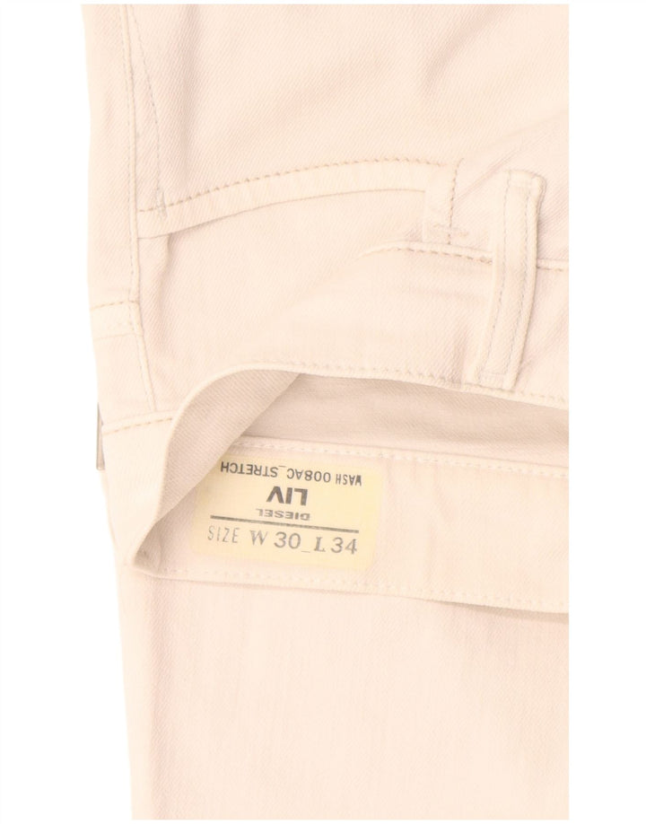 Diesel Womens Liv Slim Jeans W30 L30 White Cotton