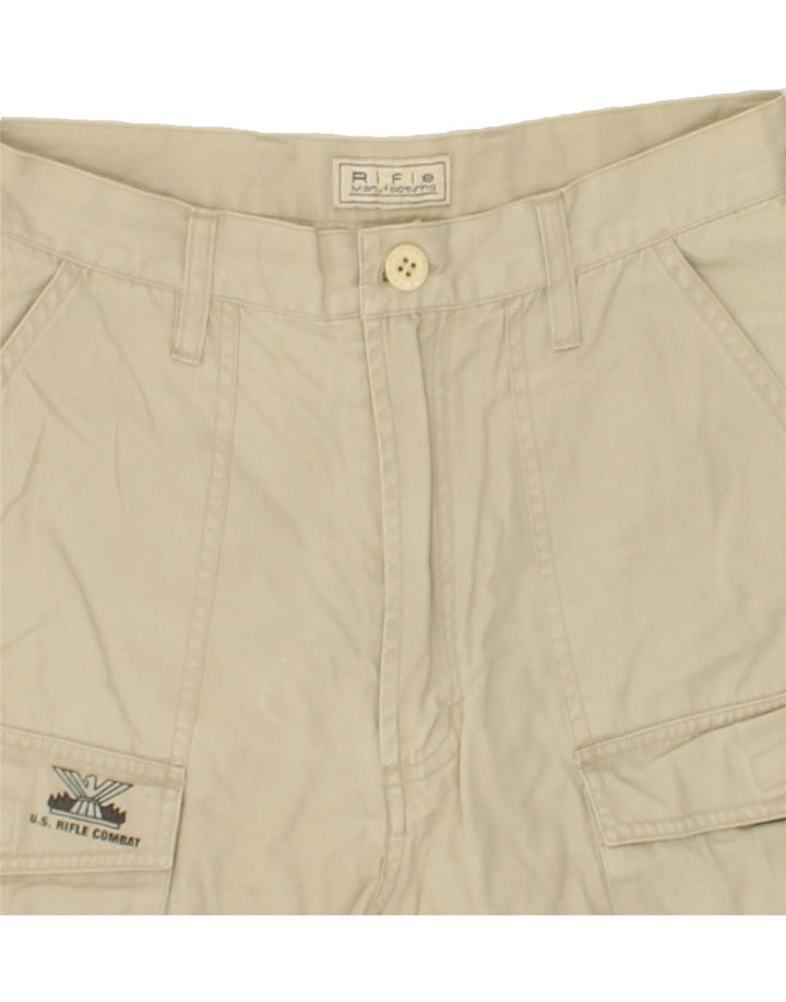 RIFLE Mens Cargo Shorts W28  Small Beige Vintage Rifle and Second-Hand Rifle from Messina Hembry 