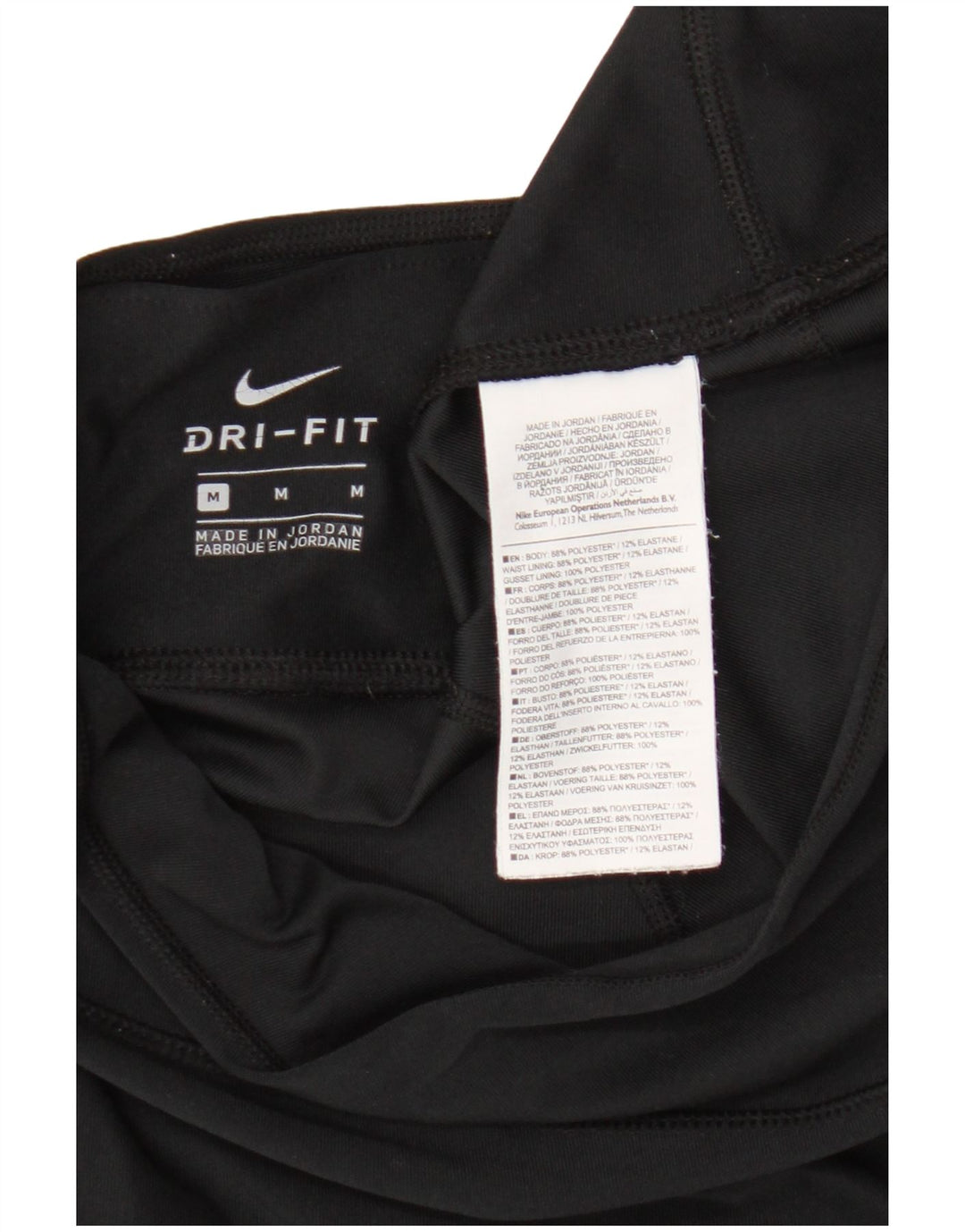 Nike Womens Dri Fit Leggings UK 14 Medium Black Polyester