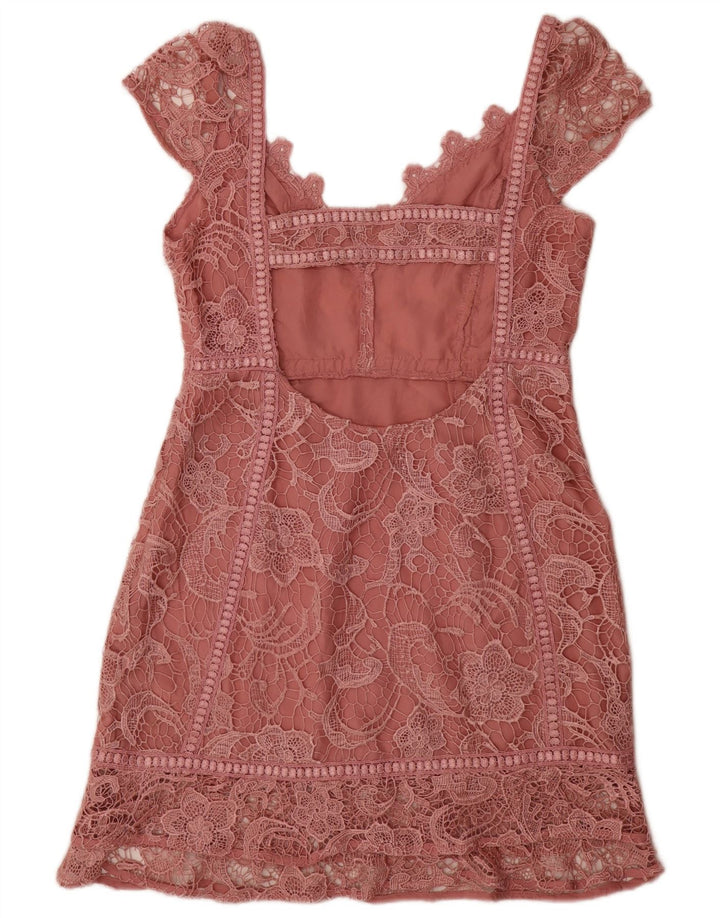 Guess Womens Sheath Dress UK 12 Medium  Pink Floral Polyester