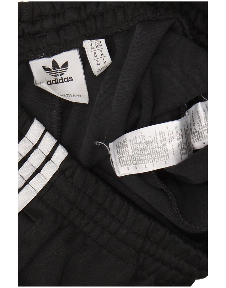 ADIDAS Womens Tracksuit Trousers Joggers UK 14 Medium Black Polyester