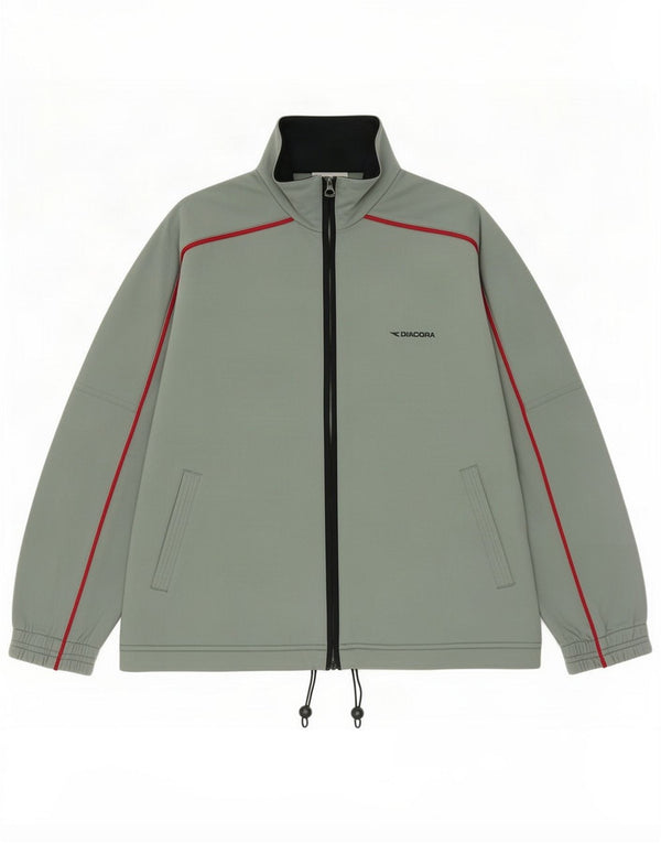 Diadora Boys Tracksuit Top Jacket 12-13 Years Green Polyester