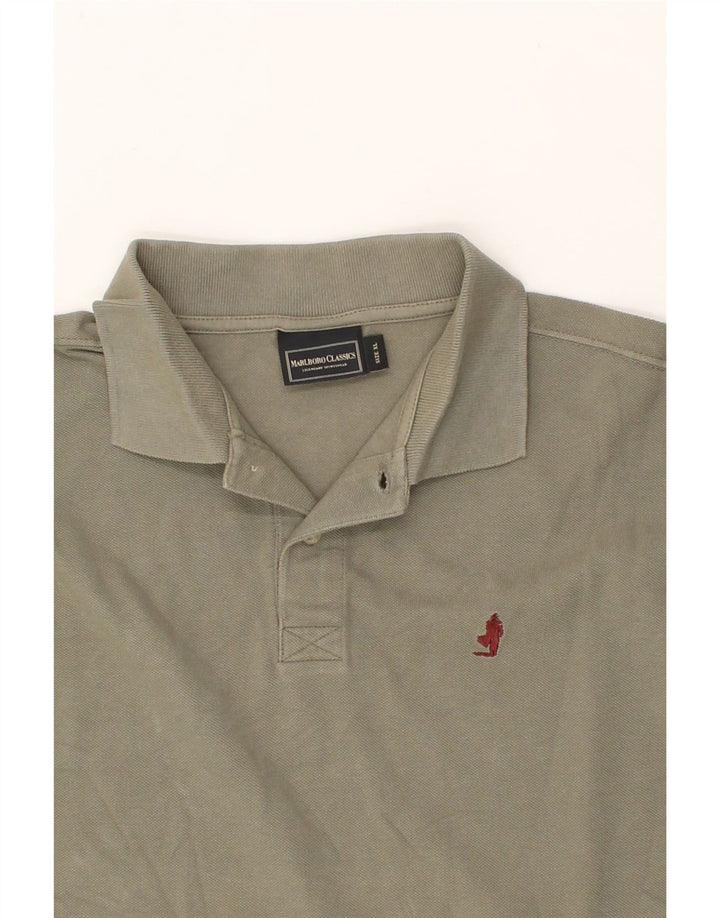MARLBORO CLASSICS Mens Polo Shirt XL Grey Cotton Vintage Marlboro Classics and Second-Hand Marlboro Classics from Messina Hembry 