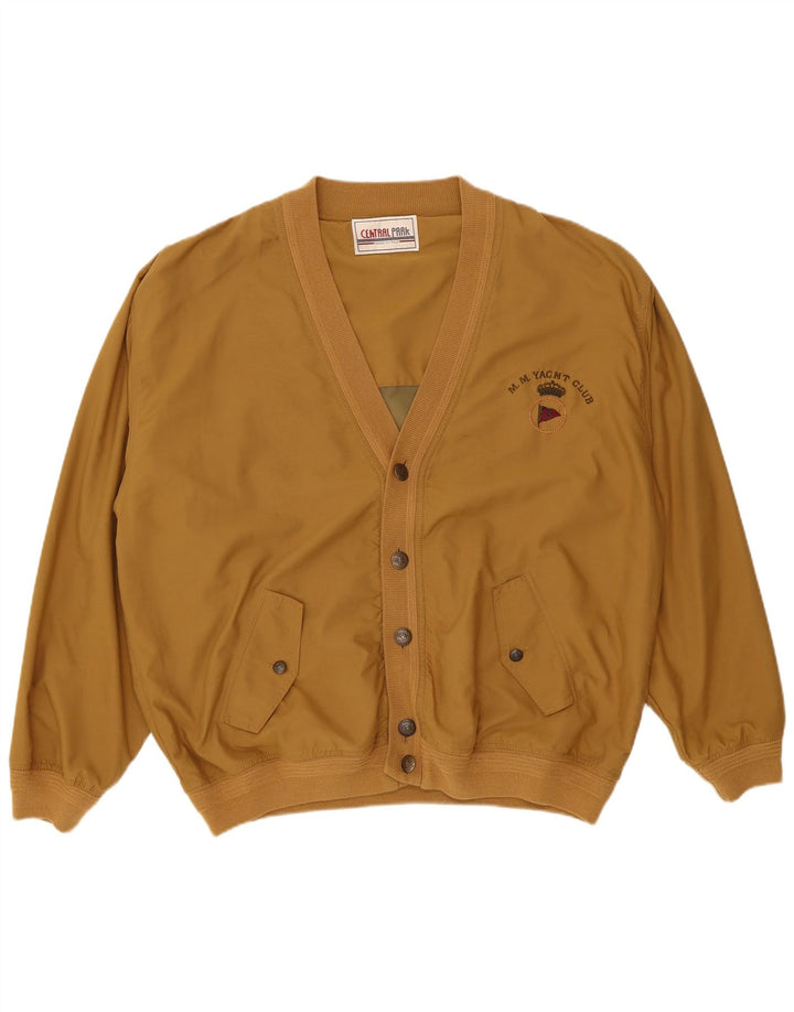 Central Park Mens Bomber Jacket UK 44 2XL Brown Polyamide Sports