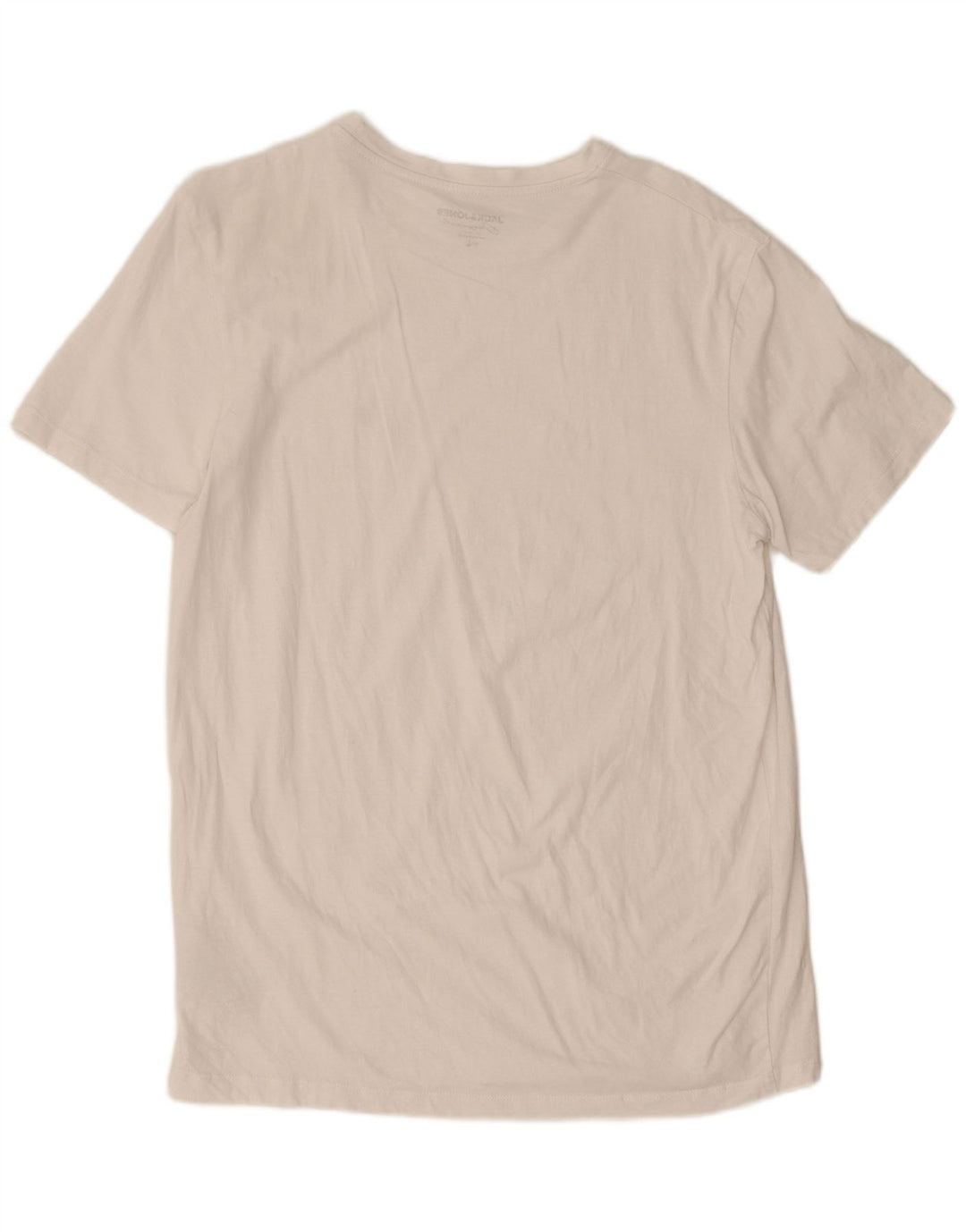 Jack & Jones Mens T-Shirt Top Large White Cotton