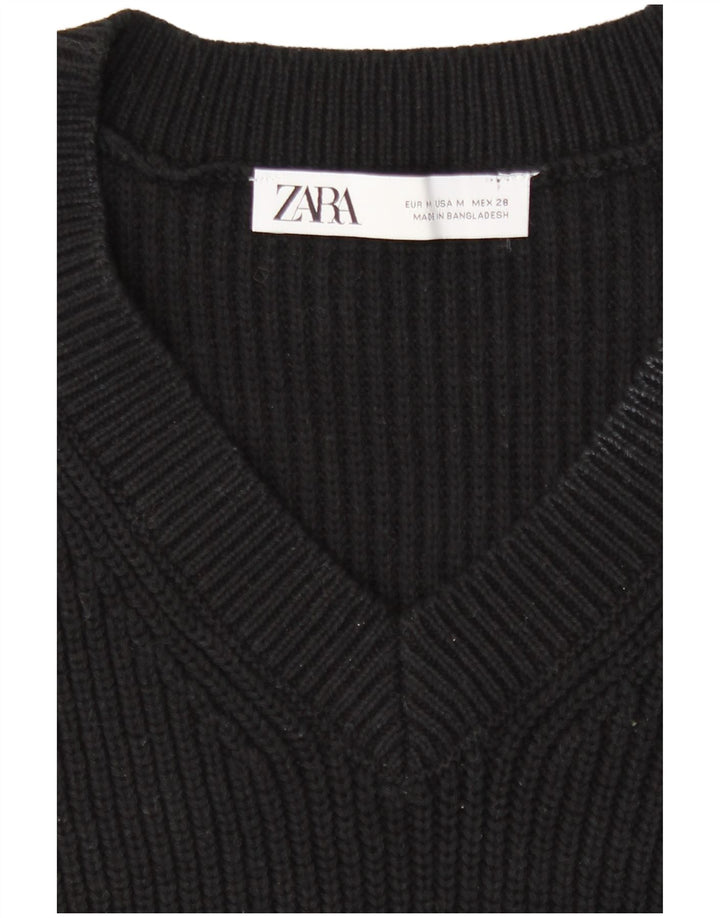Zara Womens Vest Tank Top UK 14 Medium Black