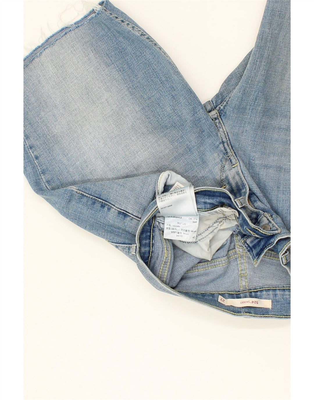 LEVI'S Womens 524 Denim Shorts W27 Small Blue Cotton Vintage Levi's and Second-Hand Levi's from Messina Hembry 