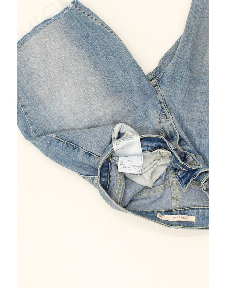 LEVI'S Womens 524 Denim Shorts W27 Small Blue Cotton Vintage Levi's and Second-Hand Levi's from Messina Hembry 