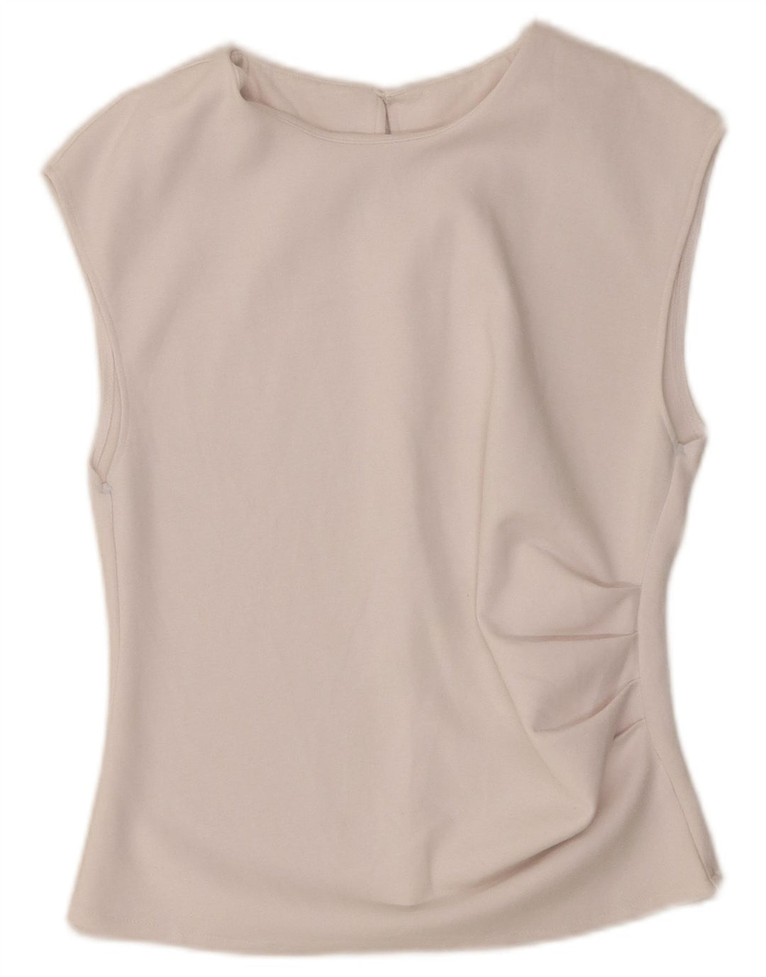 Zara Womens Sleeveless Crop Blouse Top UK 14 Large White