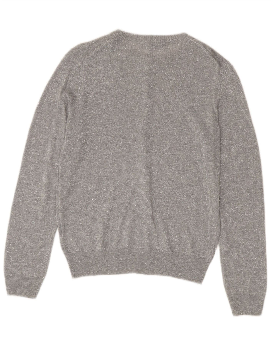 Marks & Spencer Womens Cardigan Sweater UK 12 Medium Silver Flecked Viscose