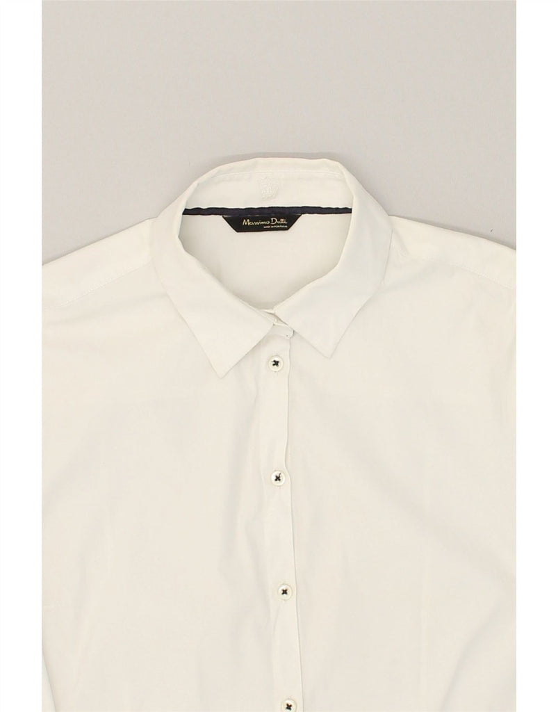 MASSIMO DUTTI Womens Shirt UK 14 Medium White | Vintage Massimo Dutti | Thrift | Second-Hand Massimo Dutti | Used Clothing | Messina Hembry 