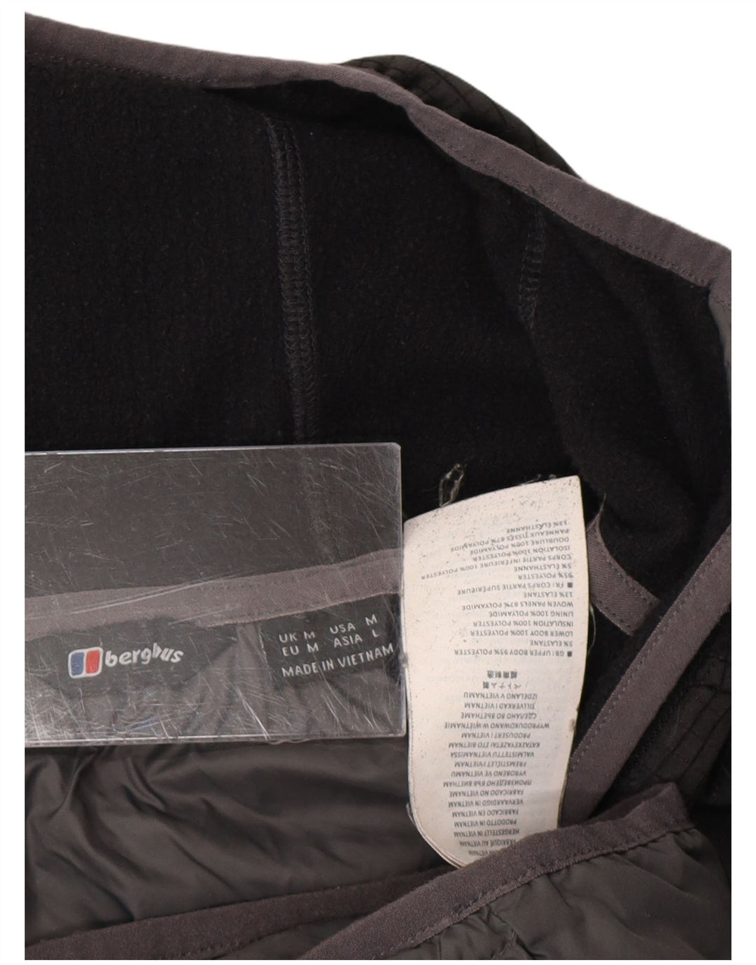 BERGHAUS Mens Hooded Padded Jacket UK 38 Medium Grey Colourblock Polyester