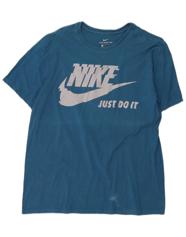 Nike Mens Graphic T-Shirt Top Large Blue