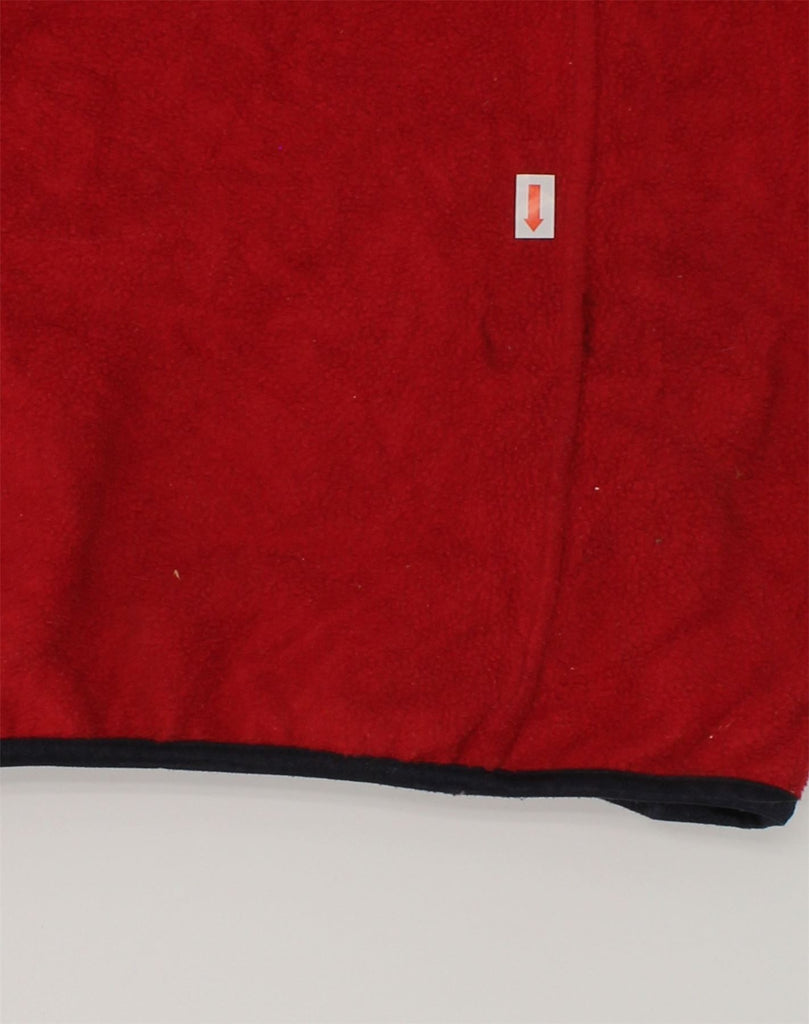 NAUTICA Boys Graphic Hooded Fleece Jacket 10-11 Years Medium Red Polyester | Vintage Nautica | Thrift | Second-Hand Nautica | Used Clothing | Messina Hembry 