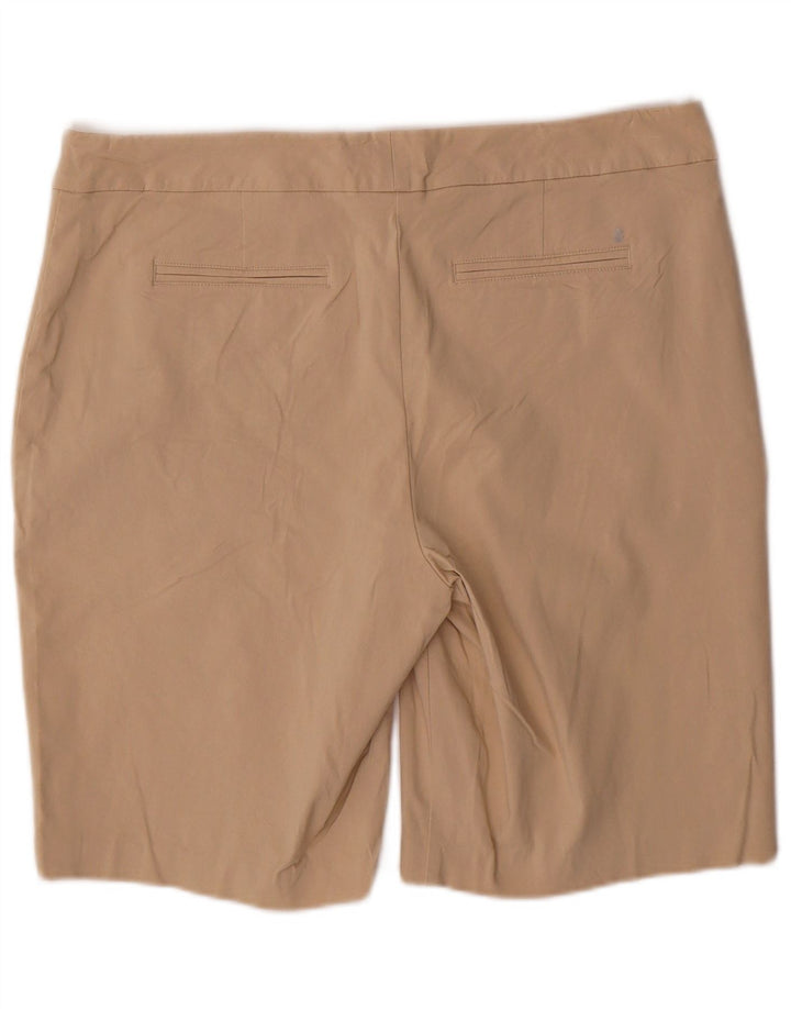 IZOD Womens Casual Shorts US 16 2XL W38  Beige Rayon