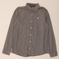 Fat Face Mens Shirt Large Grey Gingham Cotton