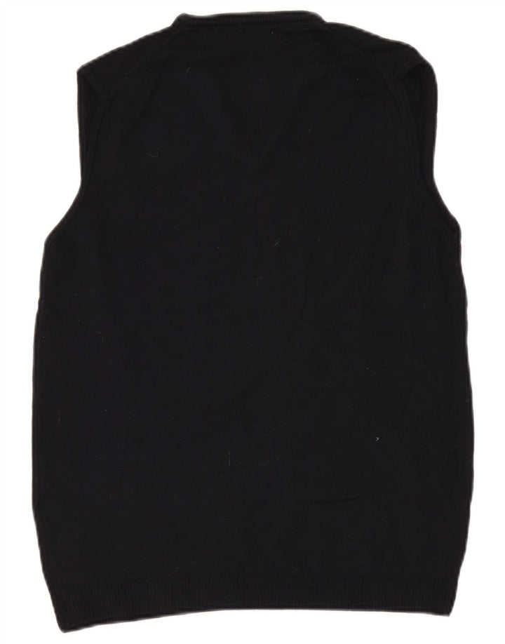 ZARA Mens Vest Tank Top Large Navy Blue Wool