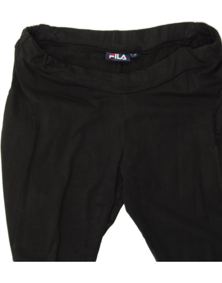 FILA Womens Graphic Leggings UK 18 XL Black Vintage Fila and Second-Hand Fila from Messina Hembry 