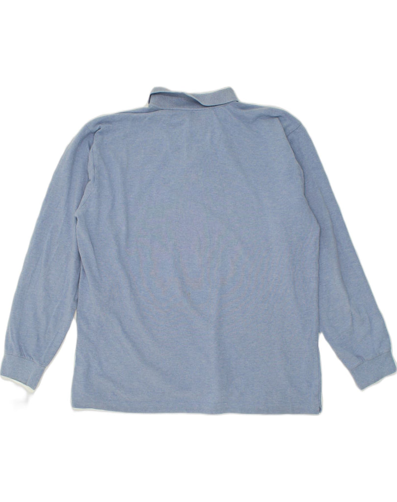KAPPA Mens Long Sleeve Polo Shirt 2XL Blue Cotton | Vintage Kappa | Thrift | Second-Hand Kappa | Used Clothing | Messina Hembry 