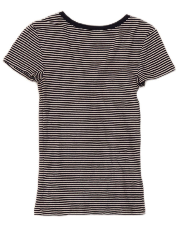 Ralph Lauren Womens Short Sleeve T-Shirt Top UK 4 XS Navy Blue Nautical