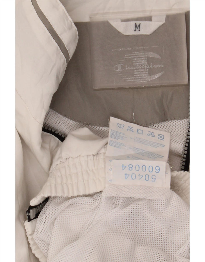 Champion Mens Tracksuit Top Jacket Medium White Polyester