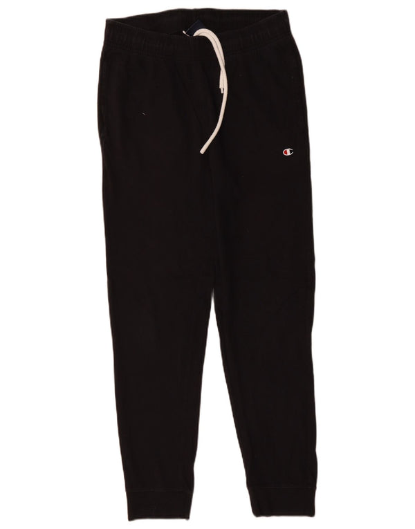 Champion Mens Tracksuit Trousers Joggers Small  Black Cotton