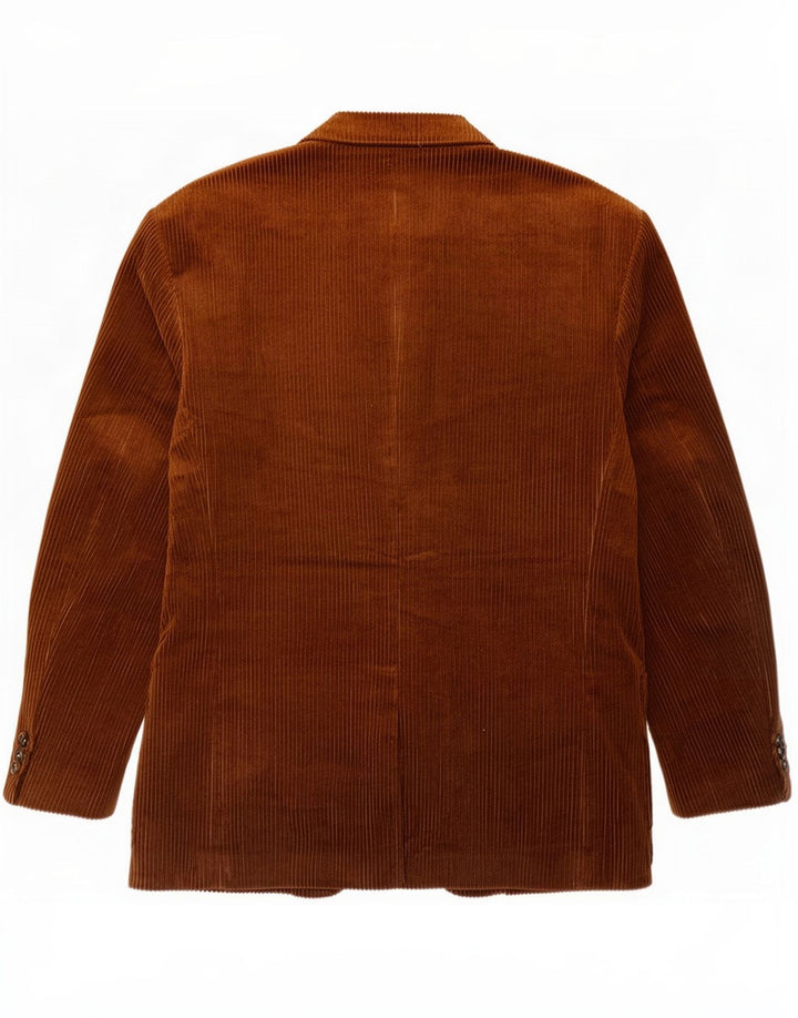 Stefanel Mens 2 Button Corduroy Blazer Jacket IT 48 Medium Brown Cotton