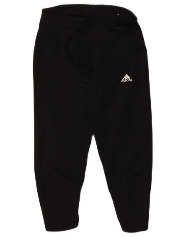 Adidas Womens Aeroready Capri Leggings UK 8/10 Small Black Polyester