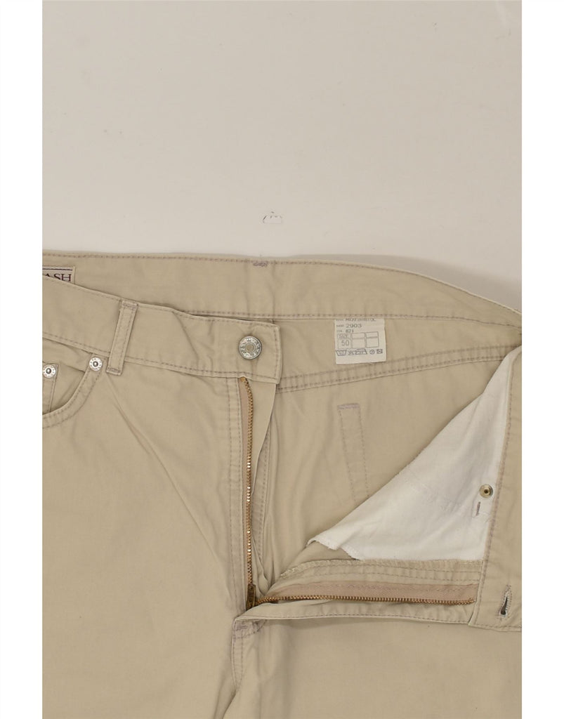 MASH Mens Slim Casual Trousers IT 50 Large W32 L29  Beige Cotton | Vintage Mash | Thrift | Second-Hand Mash | Used Clothing | Messina Hembry 