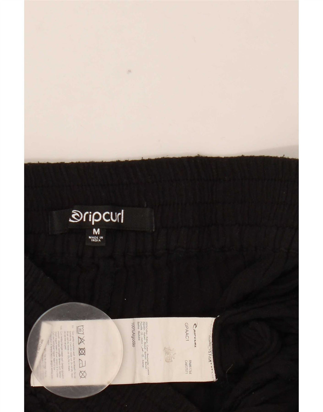 Rip Curl Womens Wide Leg Cropped Trousers Medium W30 L24 Black Cotton