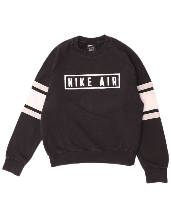 Nike Mens Graphic Loose Fit Sweatshirt Jumper Small Black Colourblock