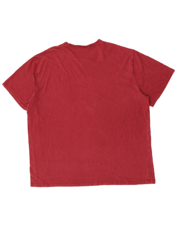 Champion Mens Heritage T-Shirt Top 2XL Burgundy Cotton