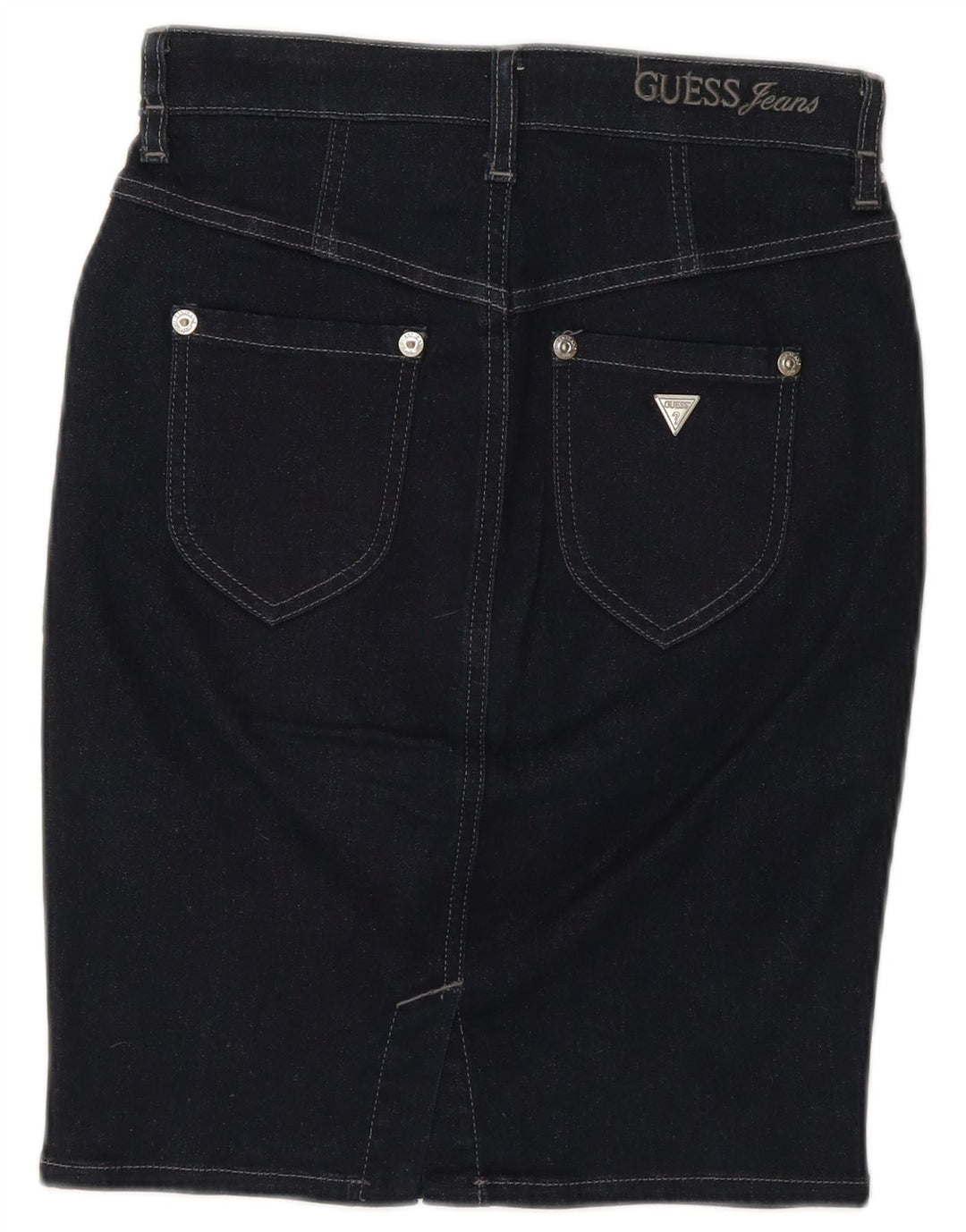 Guess Womens Denim Skirt W28 Medium Navy Blue Cotton