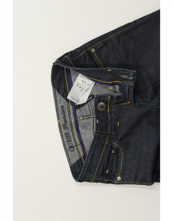 GUESS Womens Premium Cropped Jeans W25 L24 Navy Blue Cotton Vintage Guess and Second-Hand Guess from Messina Hembry 