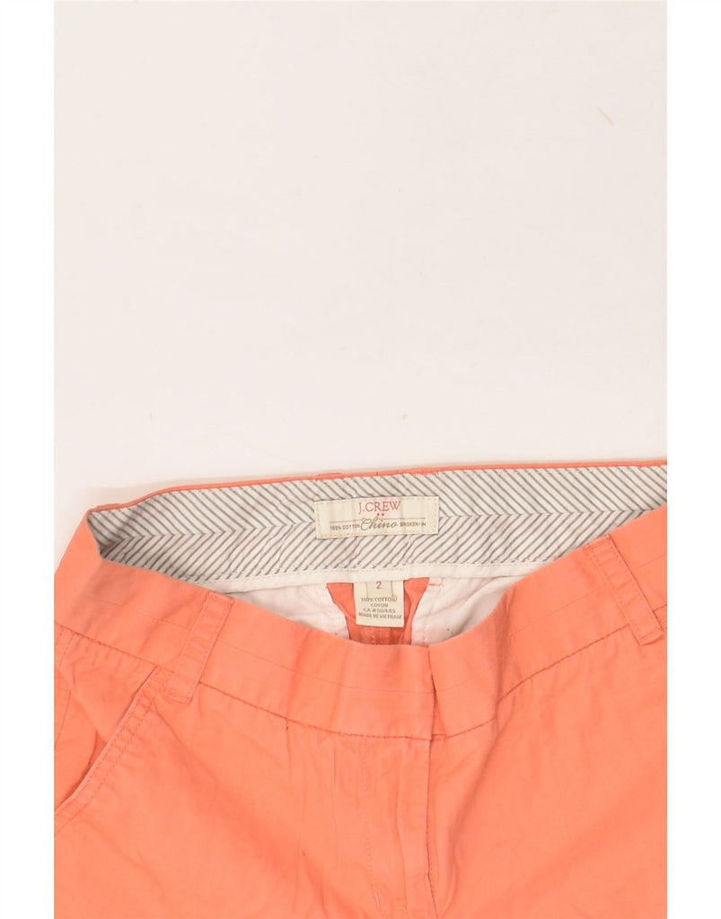 J. CREW Womens Chino Shorts US 2 XS W30 Orange Cotton | Vintage J. Crew | Thrift | Second-Hand J. Crew | Used Clothing | Messina Hembry 