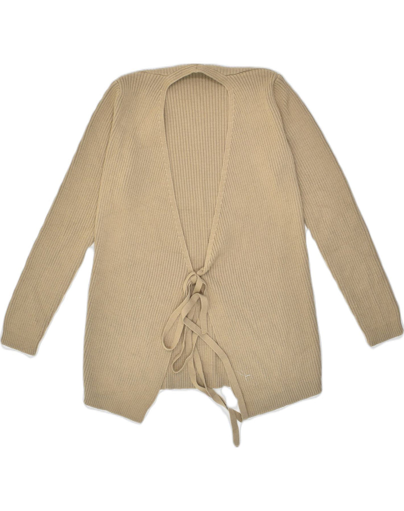 BENETTON Womens Cardigan Sweater UK 8 Small Beige Wool | Vintage Benetton | Thrift | Second-Hand Benetton | Used Clothing | Messina Hembry 