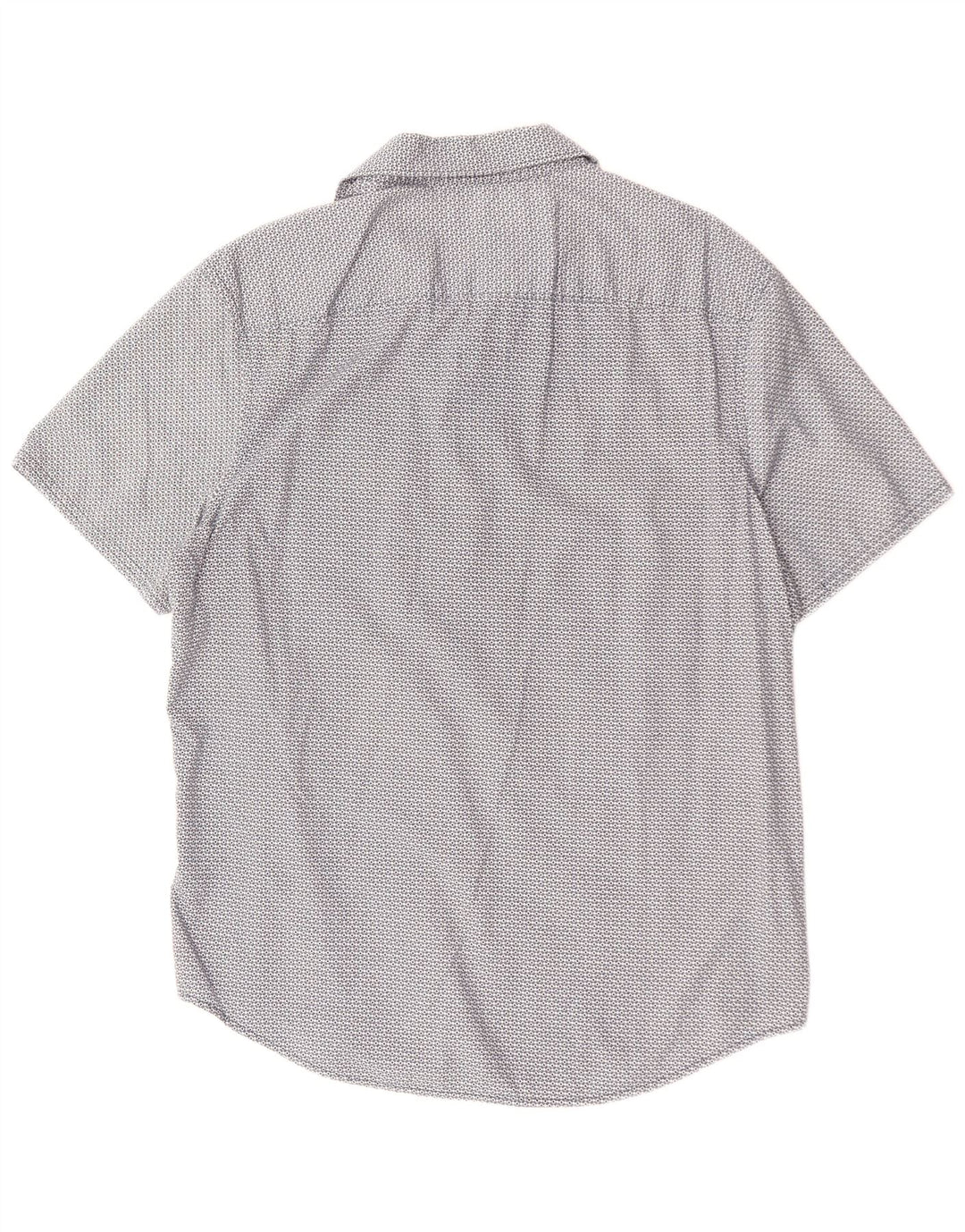 PENGUIN Mens Heritage Slim Fit Short Sleeve Shirt Large Blue Geometric